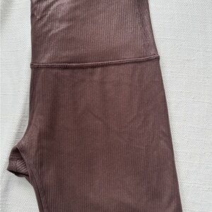 Lululemon Align Short 6 Shine Roasted Ribbed Nulu LW7CWUS Size 4 NWOT